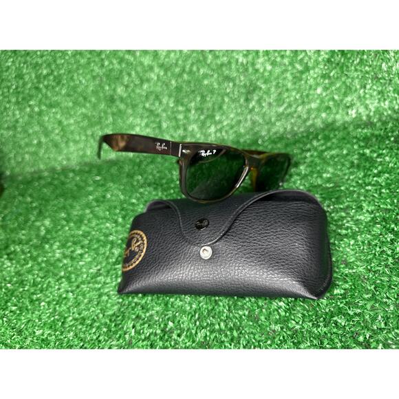 Ray-Ban New Wayfarer Sunglasses 55mm Brown Clear Made in Italy RB2132 - Picture 2 of 6
